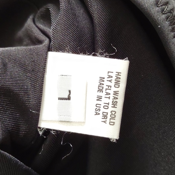 Loeffler Randall Size Large Petal One Shoulder Black Swimsuit - Picture 4 of 14